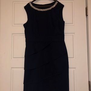 Size 12 Connected Apparel Navy Blue dress